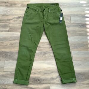 Citizens of Humanity Thompson Medium Rise Crop Skinny Green Jeans